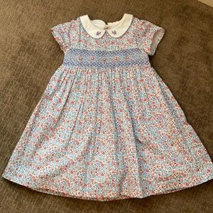 Jojo Maman Bebe Peter Pan Collar Floral Dress